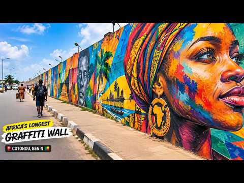 Africa's  Longest Graffiti Wall   Cotonou, Benin Street Art Walk