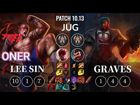 T1 Oner Lee Sin vs Graves Jungle - KR Patch 10.13