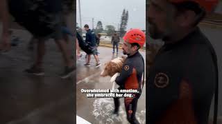 Woman is Reunited With Her Dog After Flood