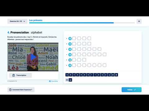 French 1 - Les prénoms - Dictée