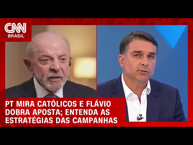 Veja a estratégia das campanhas de Lula e Flávio após fake news sobre Nossa Senhora | BASTIDORES CNN