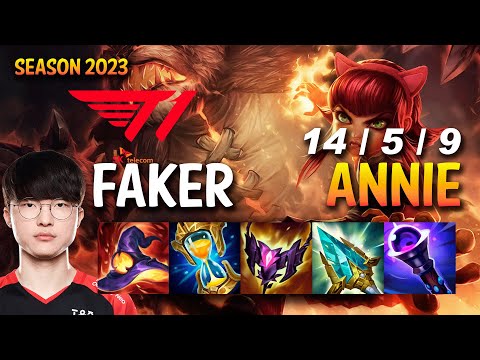 T1 Faker ANNIE vs RYZE Mid - KR Ranked