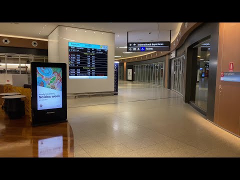 [4K] Walking in Perth Airport - Nearly Empty International Terminal