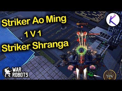 1v1 Ao Ming Sharanga Titan War Robots gameplay WR Robot