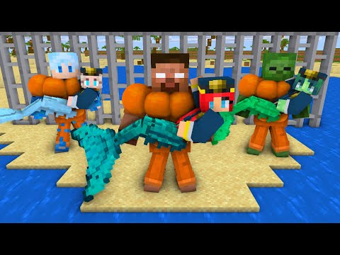 VERY FUNNY PRISON BREAK BODY BUILDER & CUTE MERMAID GIRLFRIEND+CHALLENGE TRENDING MINECRAFT