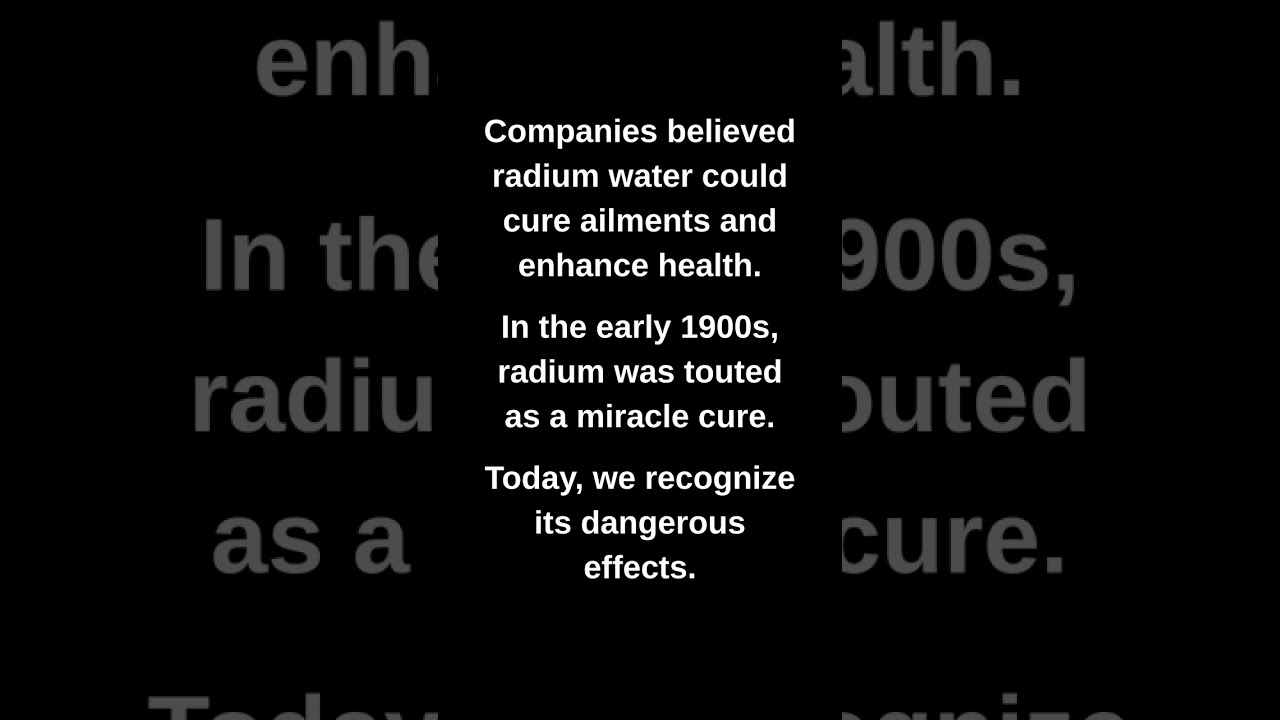 Companies believed radium water could cure ailments and enhance health.