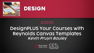 DesignPLUS Your Courses with Reynolds Canvas Templates