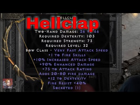 D2R Unique Items - Hellclap (Short War Bow)