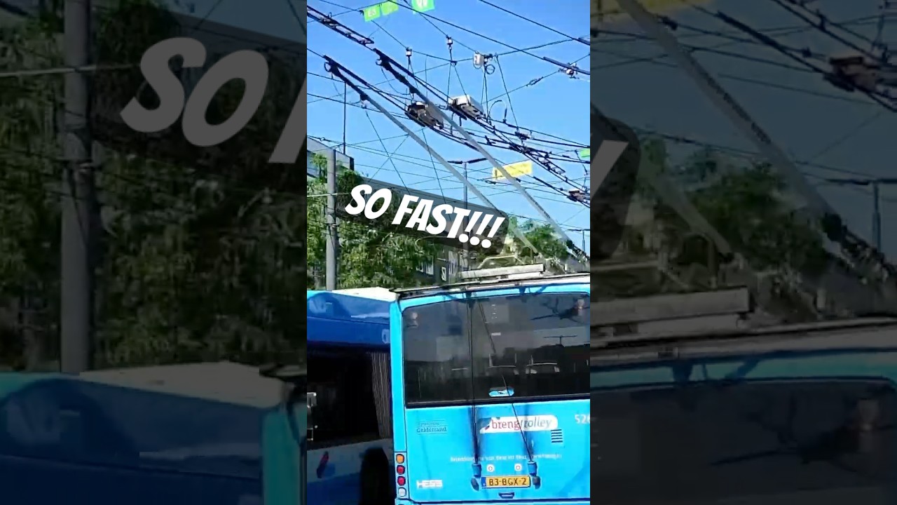 HIGH SPEED through Overhead Switches - Arnhem trolleybuses 🚎🇳🇱