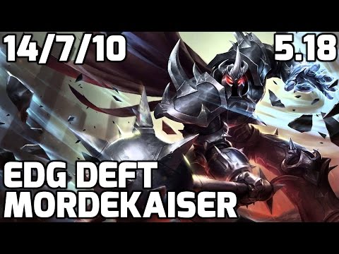 EDG Deft AP Mordekaiser bot vs Vayne [Patch 5.18]