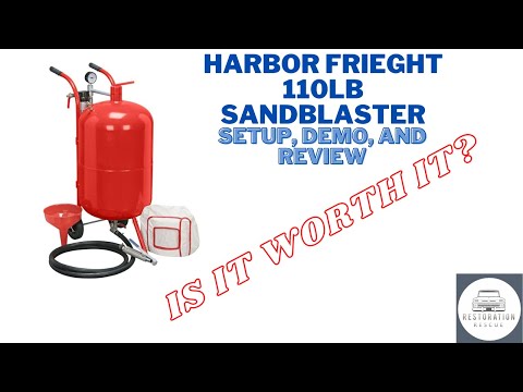 Harbor Freight 110LB Sandblaster Set up and Review!