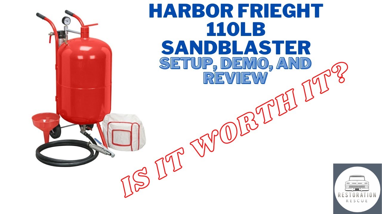Harbor Freight 110LB Sandblaster Set up and Review!