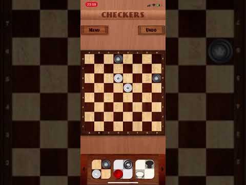 Checkers iOS app puzzle level 72 solution in reverse - YouTube