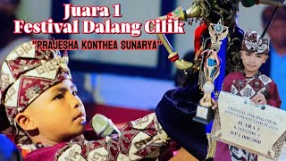 Download lagu JUARA 1 DALANG CILIK 'PRAJESHA KONTHEA KOSASIH SUNARYA' mp3