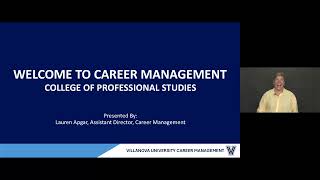 Villanova University CPS Career Management Overview