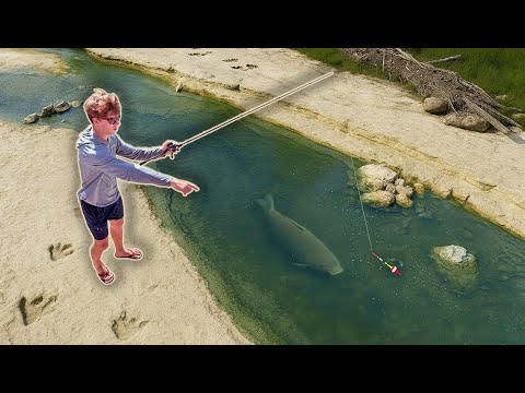 Fishing an Ancient Dried Up Creek For Shallow Water Fish