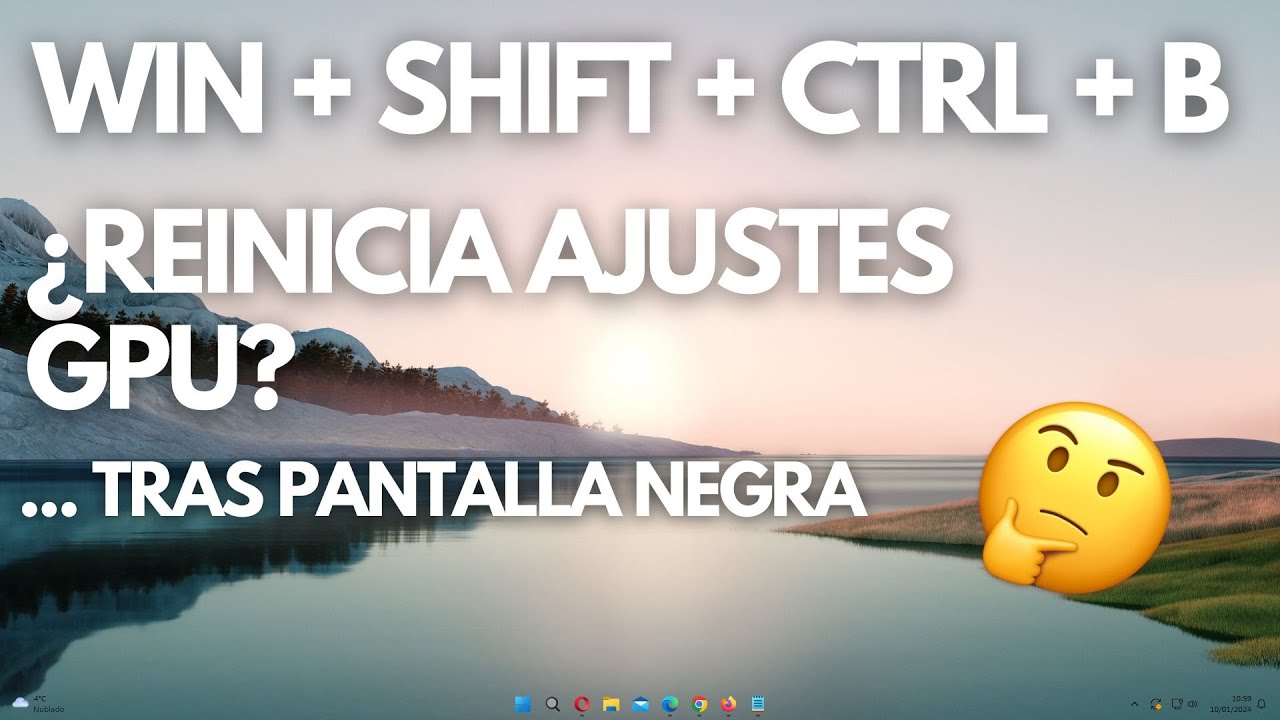 Solucionar pantalla NEGRA o BLANCA en PC | Win + Shift + Ctrl + B 🔥