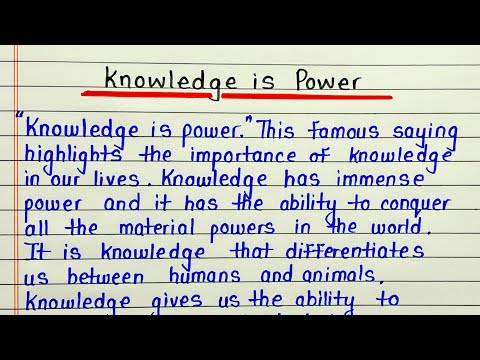 Knowledge is power essay in English | Essay on knowledge is power | Paragraph on knowledge is power
