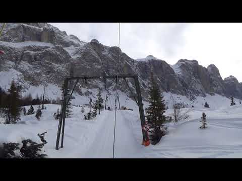 Risalita integrale skilift Zemella "Pudra" - Selva di Val Gardena (BZ)