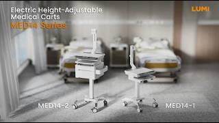 Electric Height-Adjustable Medical Carts | MED14 Series | LUMI