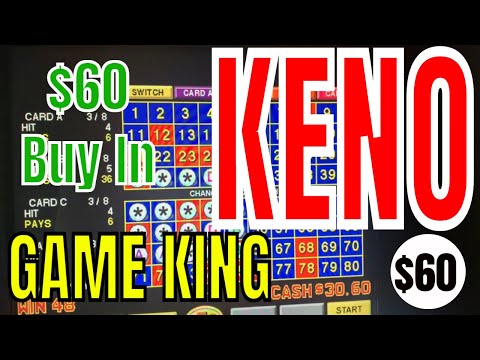 $60 buy In 4 CARD KENO - Chasing 7 SPOTS 6 Spot 5 Spot 8 BOX & SPIDER GAME KING ACTION Replay KINO