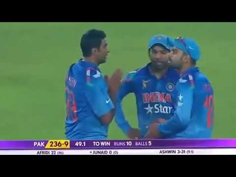 Shahid afridi thrilling end against India