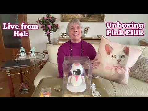 Unboxing and installing pink Eilik robot 🌸🤖 Live