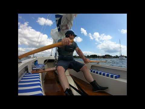 Testing oars & sailing F4, Wanderer Dinghy Cruising Sailing Sail, Chichester Harbour