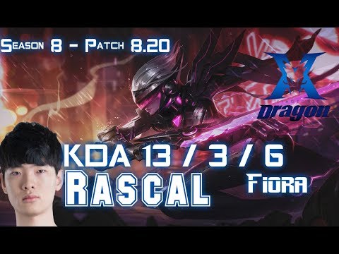 KZ Rascal FIORA vs KLED Top - Patch 8.20 KR Ranked
