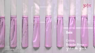 Saia para Berço Coroa Brasão Rosa | Ref: 53790