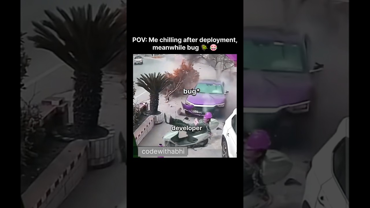 Developer And Bugs video #trending #coding #memecoding #programmerlife #coderush #programmer #memes