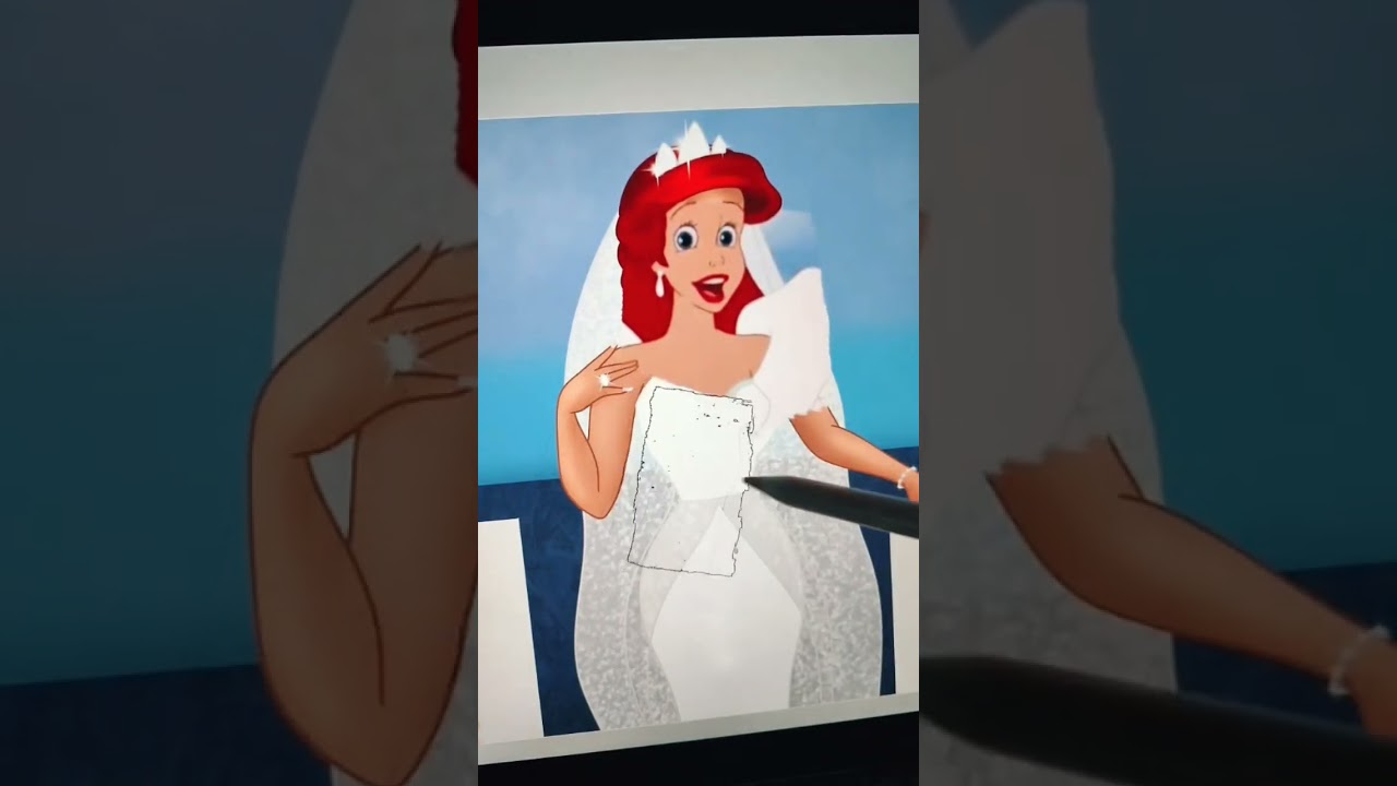 Glowup Ariel ✨ #glowup #glowuptiktok #disney #princess #art #digitalart #artwork #disneyworld #short