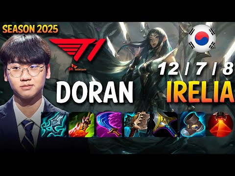 T1 Doran IRELIA vs CASSIOPEIA Mid - Patch 15.2 KR Ranked | lolrec