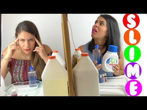 SLIME POR TELEPATIA 🔮 CON MI HERMANA 👭 | Twin Telepathy Slime Challenge with My Sister