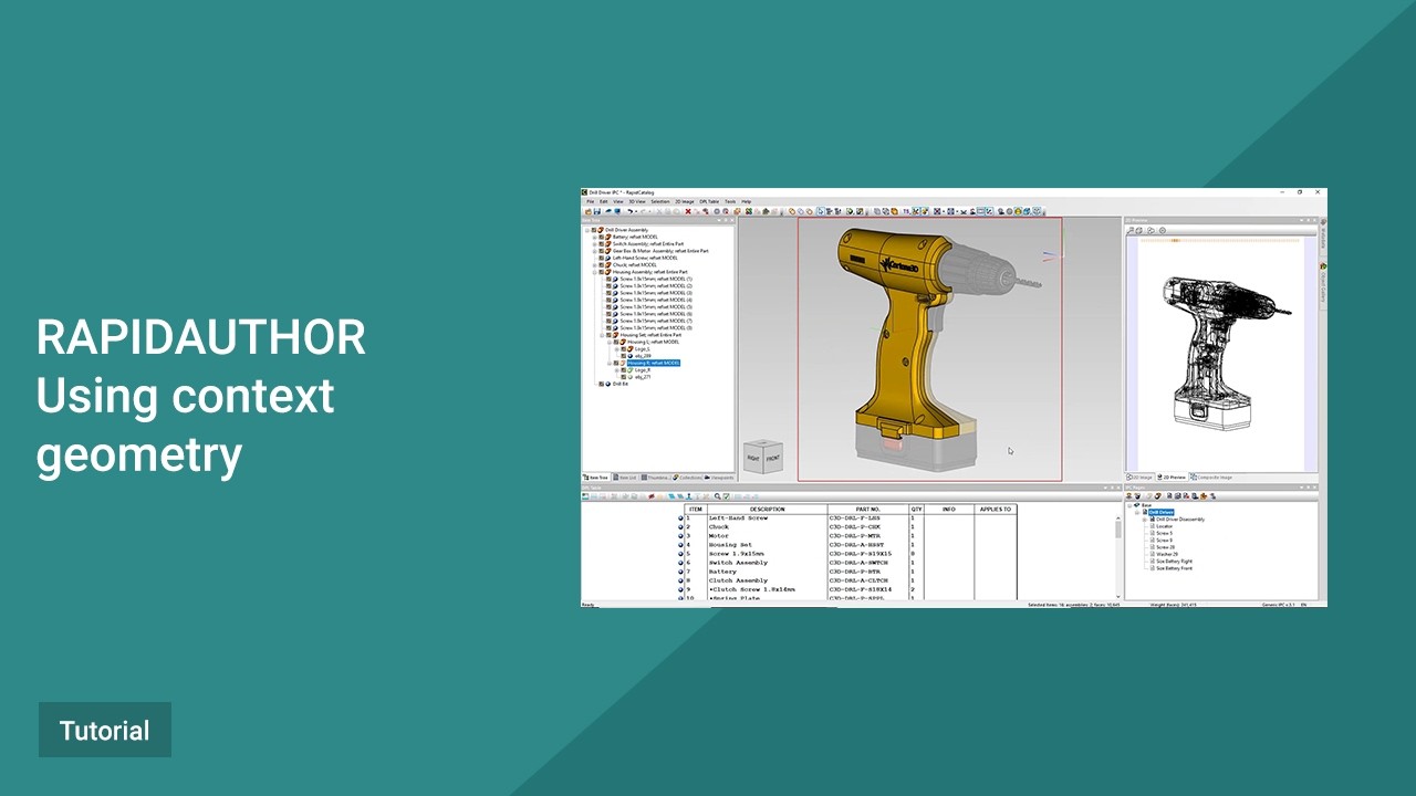 RapidAuthor Tutorial. Using context geometry