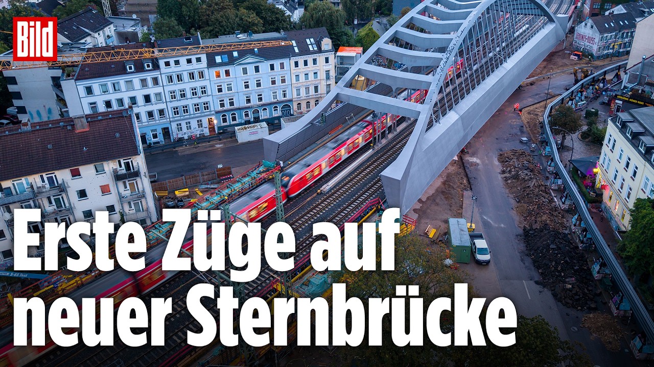 Nach XXL‑Transport in Hamburg: Hier rollen die ersten Züge über die neue Sternbrücke
