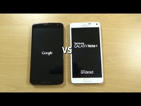 Nexus 6 Official Android 5.1.1 VS Note 4 Official 5.0.2 Lollipop  - Speed Test!