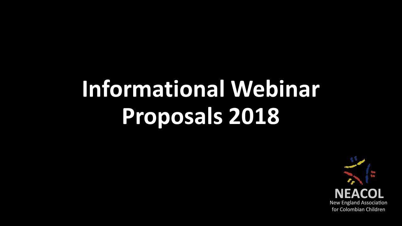 NEACOL - Webinar - Proposals (2018)