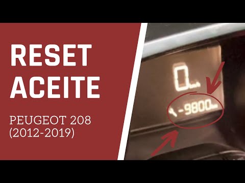RESET SERVICE / ACEITE – Peugeot 208 (2012-2019)