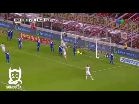 Gol (golazo de tiro libre) de Rigoni - Independiente vs Vélez Sarsfield (1-1) Primera División 2017