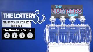 Midday Numbers Game Drawing: Thursday, July 23, 2020