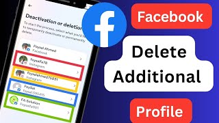 How to Delete an Additional Facebook Profile |Facebook Create Another Profile Remove 2024 