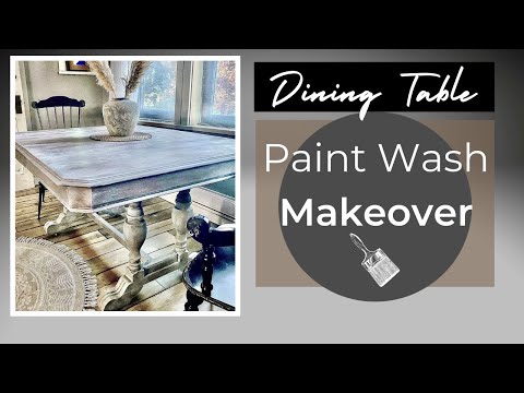 Easy Paint Wash Technique | Old Dining Table Makeover Ideas