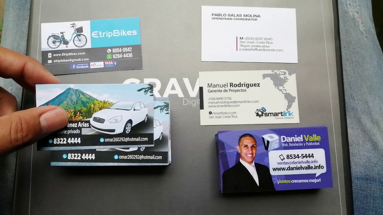 Tarjetas de presentación - Materiales