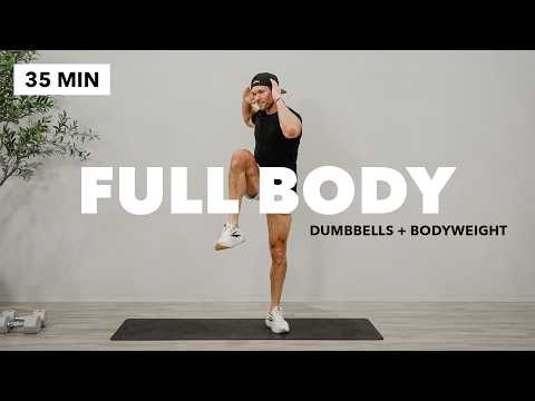 35 Min Full Body Workout | Cardio + Dumbbell HIIT (No Repeats)