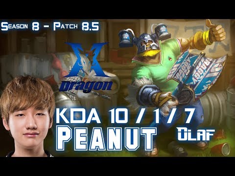 KZ Peanut OLAF vs KHA'ZIX Jungle - Patch 8.5 KR Ranked