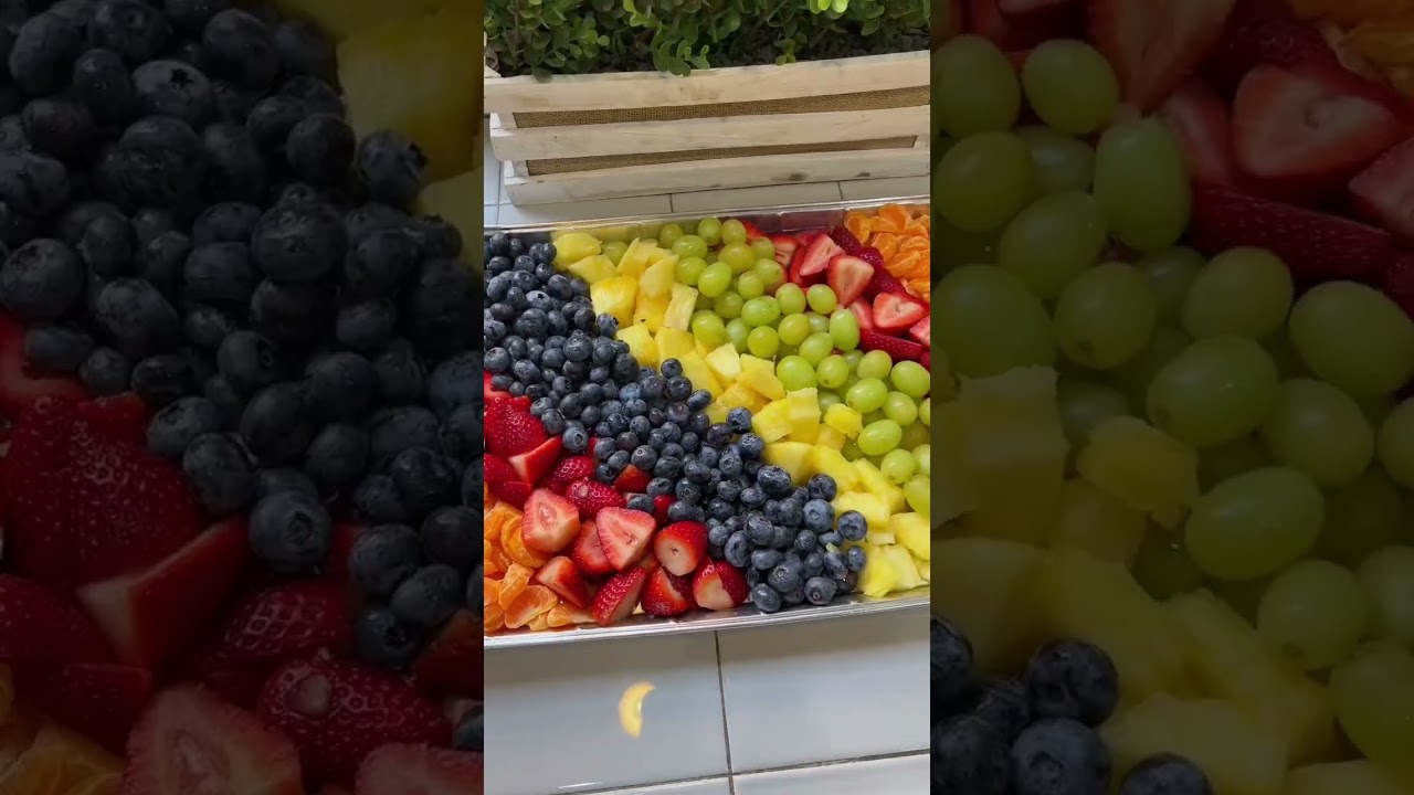 🌈😋 rainbow fruit platter + 2 ingredient fruit dip ￼appetizer ￼