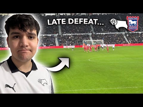 LATE GOAL & RED CARD! | Derby County 1-2 Ipswich Town *vlog*