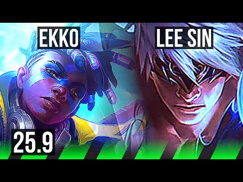 EKKO vs LEE SIN (JGL) | 7/0/6, Godlike, Rank 13 Ekko | EUW Challenger | 25.9
