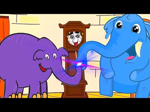 THE TWO ELEPHANT UNITE  AND BECAME FRIENDS | HICKORY DICKORY DOCK